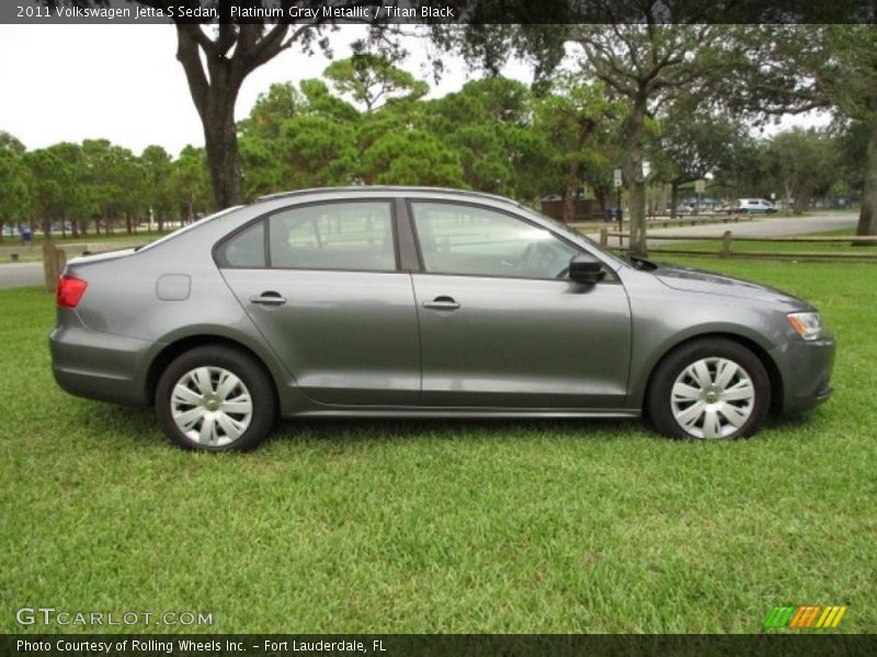 Platinum Gray Metallic / Titan Black 2011 Volkswagen Jetta S Sedan
