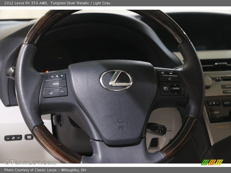 Tungsten Silver Metallic / Light Gray 2012 Lexus RX 350 AWD