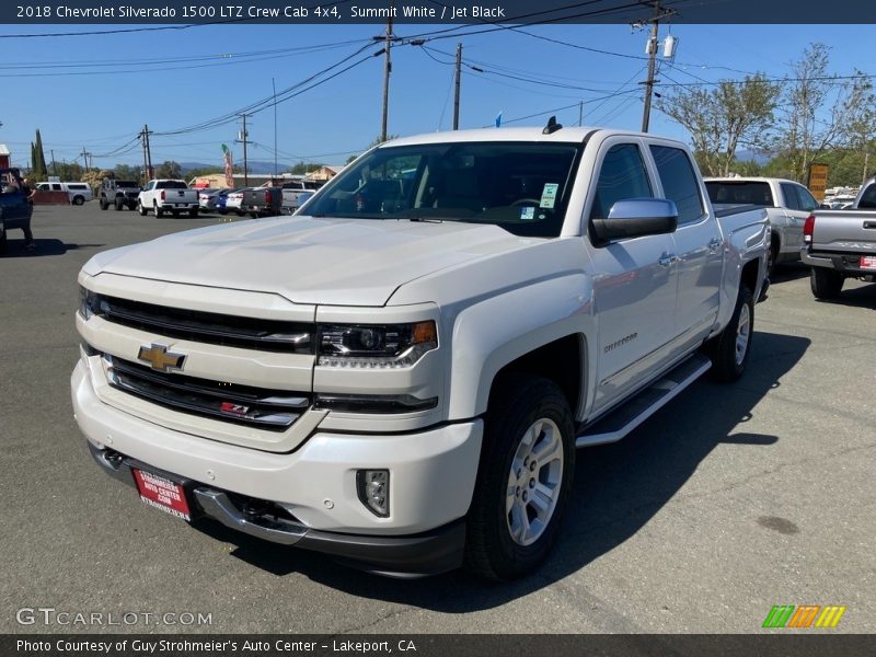 Summit White / Jet Black 2018 Chevrolet Silverado 1500 LTZ Crew Cab 4x4