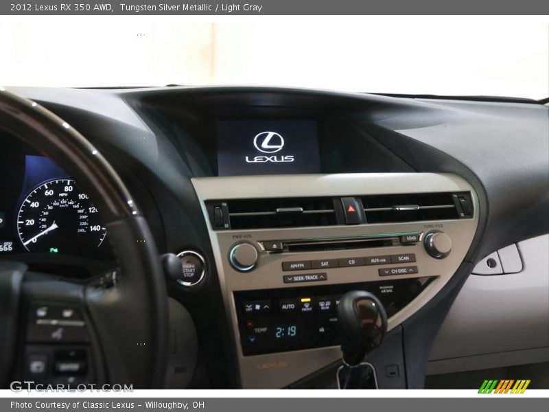 Tungsten Silver Metallic / Light Gray 2012 Lexus RX 350 AWD