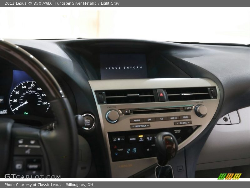 Tungsten Silver Metallic / Light Gray 2012 Lexus RX 350 AWD