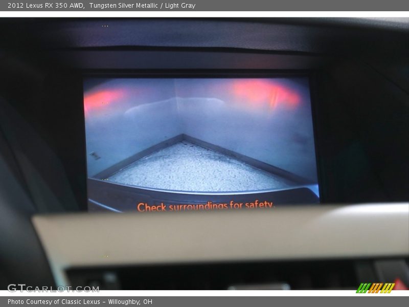 Tungsten Silver Metallic / Light Gray 2012 Lexus RX 350 AWD