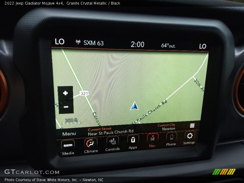 Navigation of 2022 Gladiator Mojave 4x4