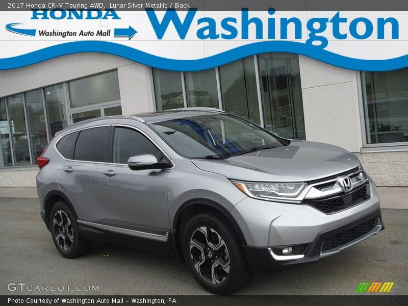 Lunar Silver Metallic / Black 2017 Honda CR-V Touring AWD