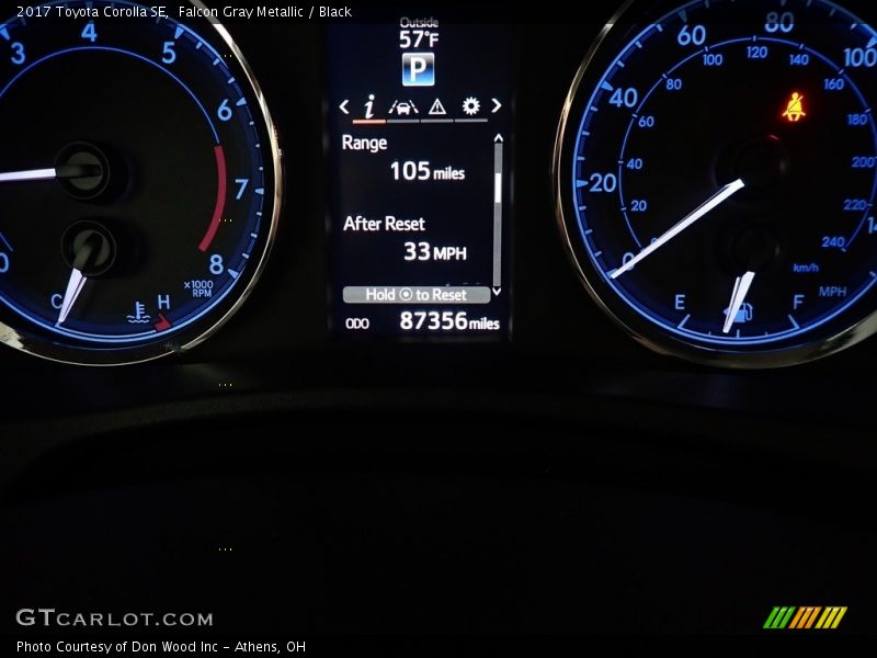 Falcon Gray Metallic / Black 2017 Toyota Corolla SE