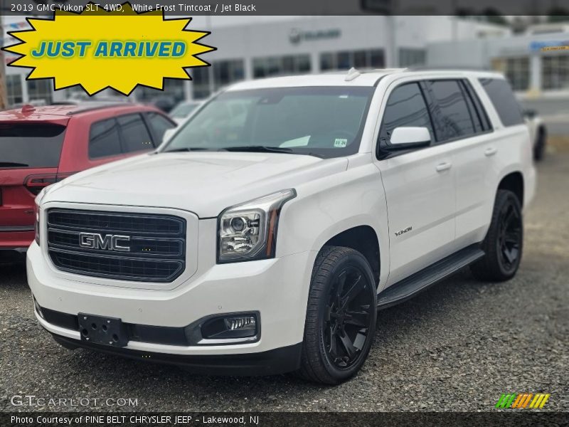 White Frost Tintcoat / Jet Black 2019 GMC Yukon SLT 4WD