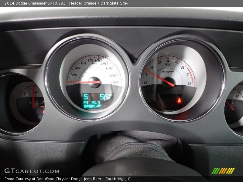 Header Orange / Dark Slate Gray 2014 Dodge Challenger SRT8 392