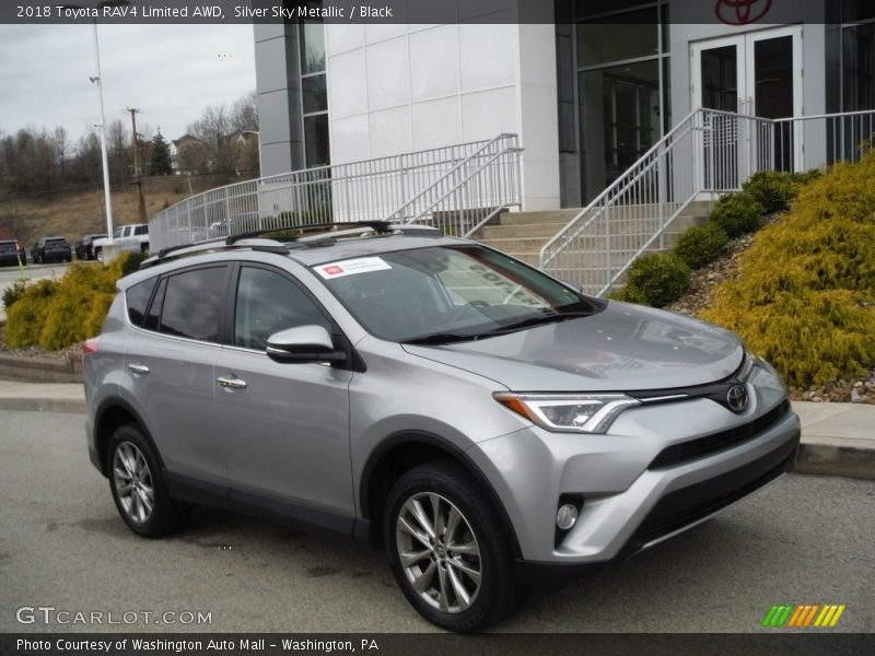 Silver Sky Metallic / Black 2018 Toyota RAV4 Limited AWD