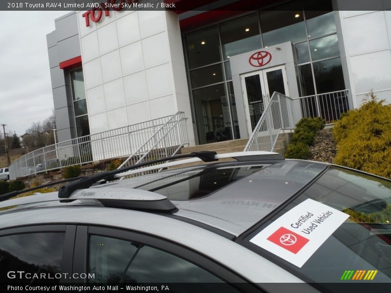 Silver Sky Metallic / Black 2018 Toyota RAV4 Limited AWD