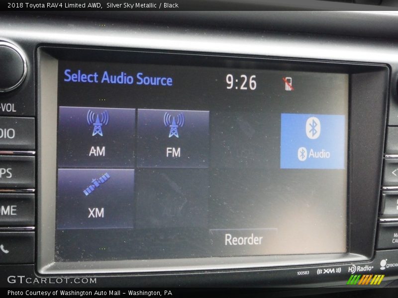 Silver Sky Metallic / Black 2018 Toyota RAV4 Limited AWD