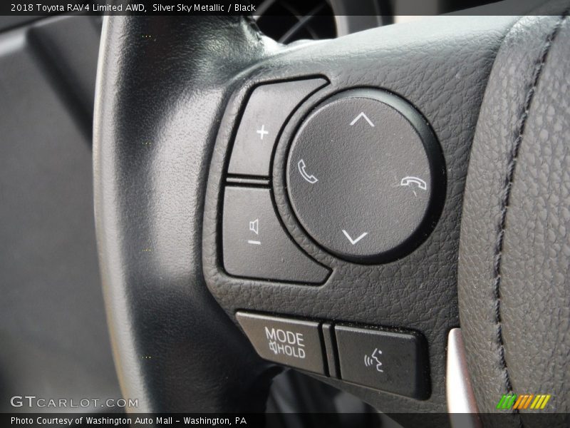 Silver Sky Metallic / Black 2018 Toyota RAV4 Limited AWD