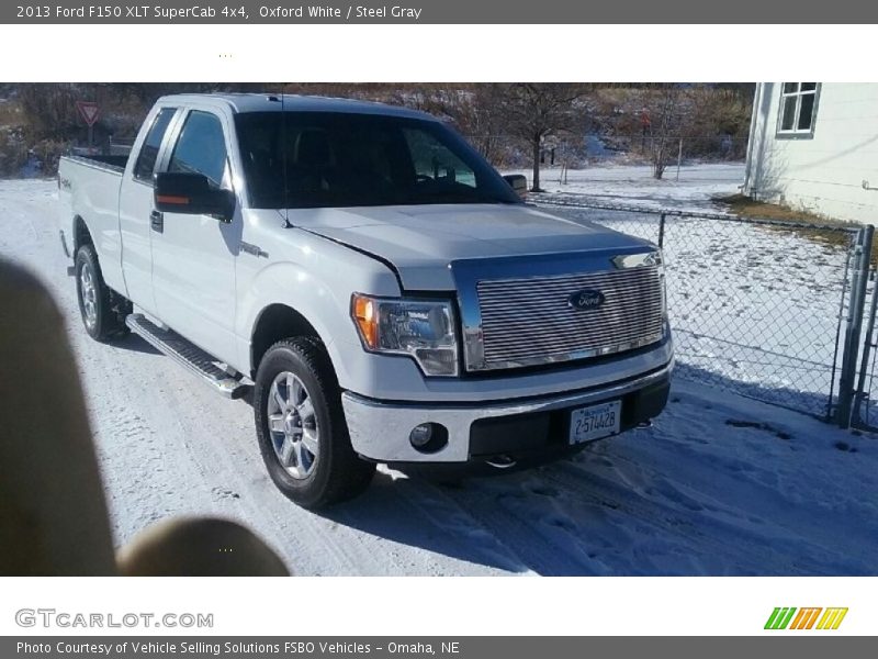 Oxford White / Steel Gray 2013 Ford F150 XLT SuperCab 4x4