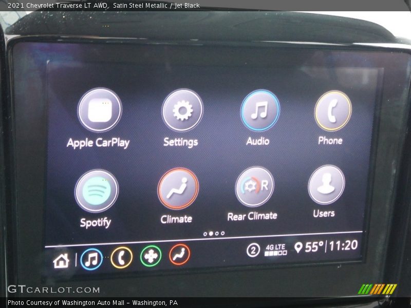 Satin Steel Metallic / Jet Black 2021 Chevrolet Traverse LT AWD