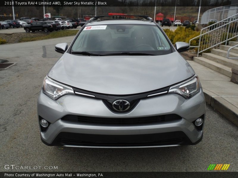 Silver Sky Metallic / Black 2018 Toyota RAV4 Limited AWD