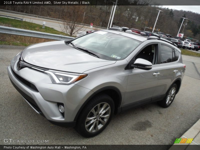 Silver Sky Metallic / Black 2018 Toyota RAV4 Limited AWD