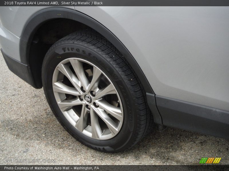 Silver Sky Metallic / Black 2018 Toyota RAV4 Limited AWD