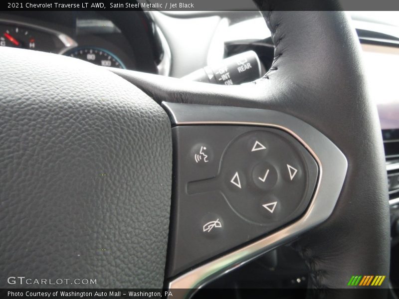 Satin Steel Metallic / Jet Black 2021 Chevrolet Traverse LT AWD