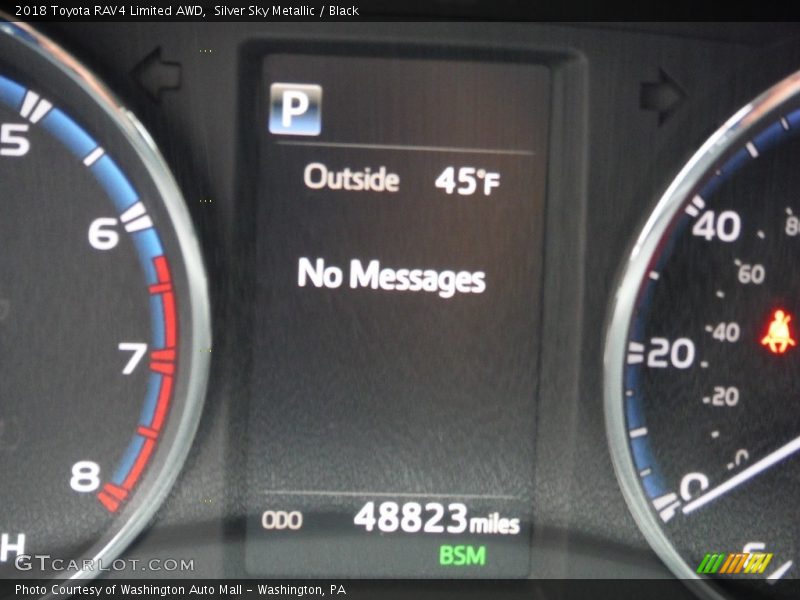 Silver Sky Metallic / Black 2018 Toyota RAV4 Limited AWD