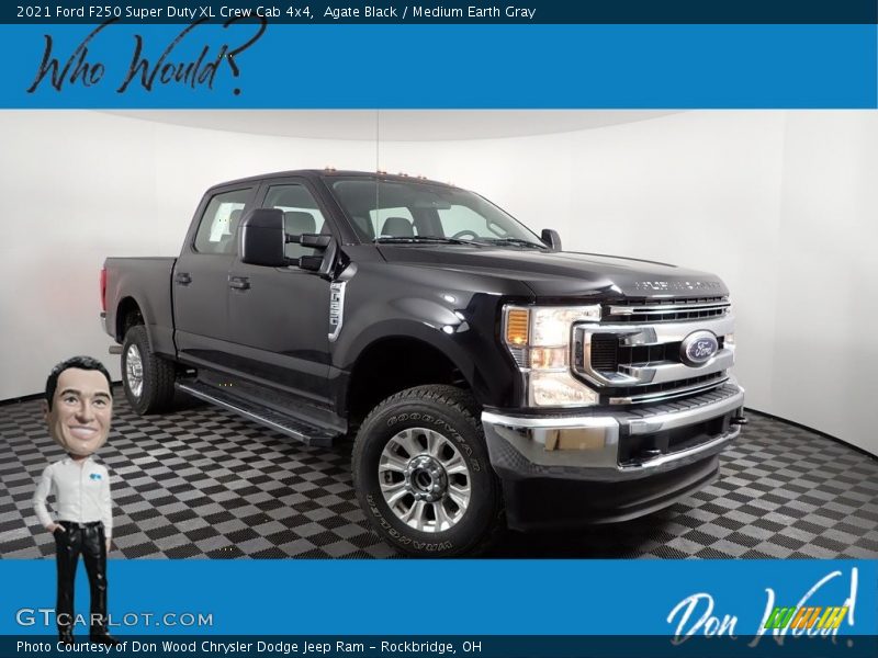 Agate Black / Medium Earth Gray 2021 Ford F250 Super Duty XL Crew Cab 4x4