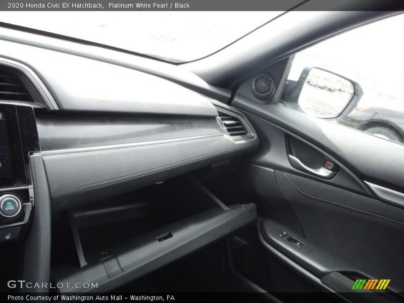 Platinum White Pearl / Black 2020 Honda Civic EX Hatchback