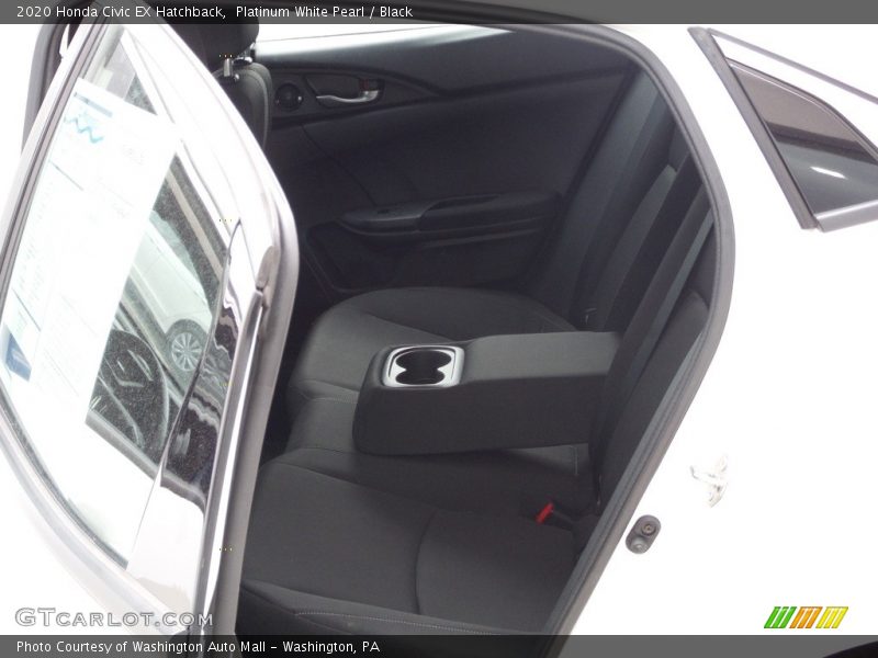 Platinum White Pearl / Black 2020 Honda Civic EX Hatchback