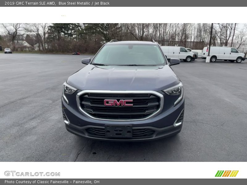 Blue Steel Metallic / Jet Black 2019 GMC Terrain SLE AWD