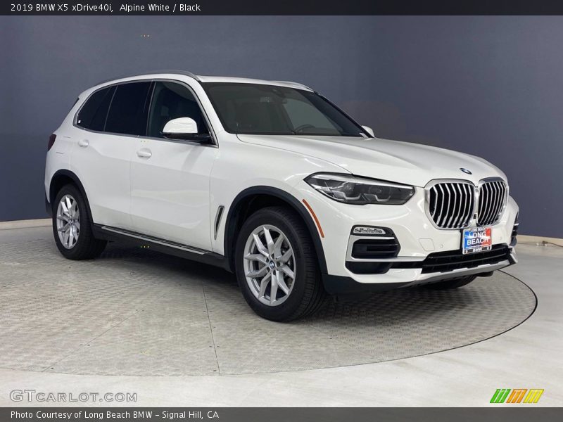 Alpine White / Black 2019 BMW X5 xDrive40i