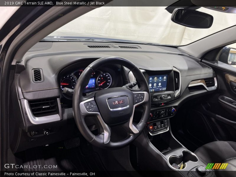 Blue Steel Metallic / Jet Black 2019 GMC Terrain SLE AWD
