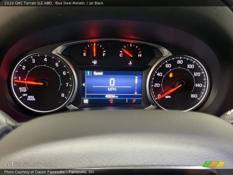 Blue Steel Metallic / Jet Black 2019 GMC Terrain SLE AWD