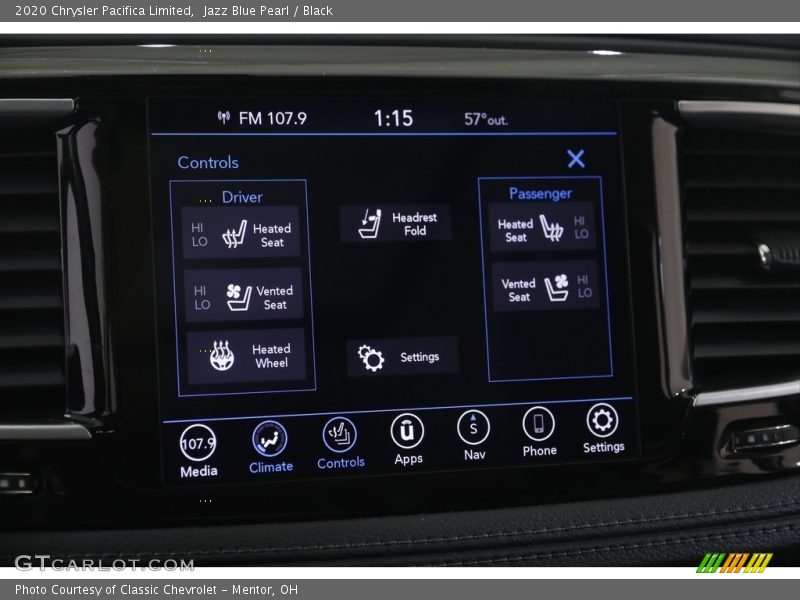 Jazz Blue Pearl / Black 2020 Chrysler Pacifica Limited