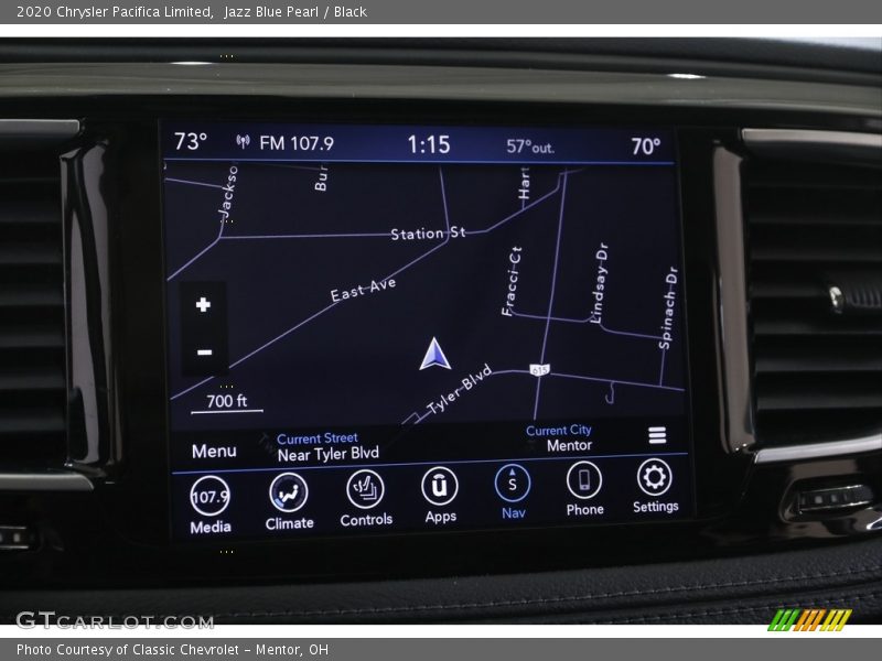 Jazz Blue Pearl / Black 2020 Chrysler Pacifica Limited