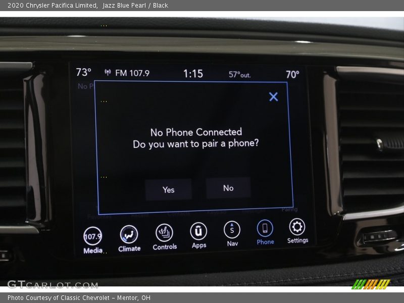 Jazz Blue Pearl / Black 2020 Chrysler Pacifica Limited