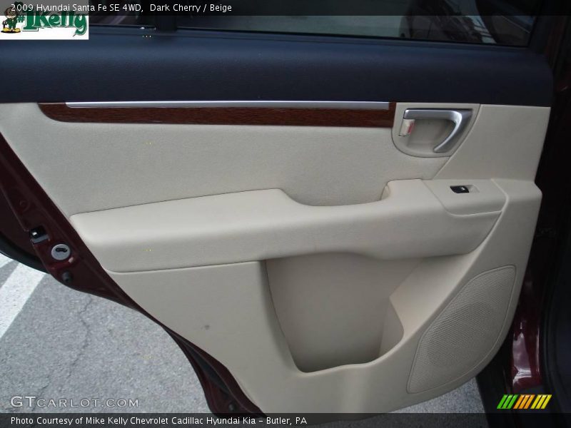 Dark Cherry / Beige 2009 Hyundai Santa Fe SE 4WD