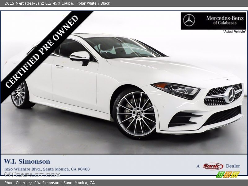 Polar White / Black 2019 Mercedes-Benz CLS 450 Coupe