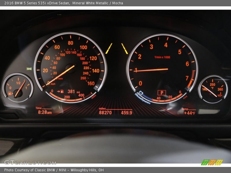 Mineral White Metallic / Mocha 2016 BMW 5 Series 535i xDrive Sedan