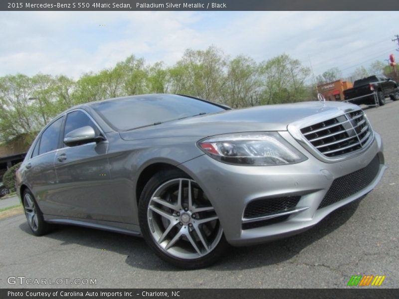 Palladium Silver Metallic / Black 2015 Mercedes-Benz S 550 4Matic Sedan