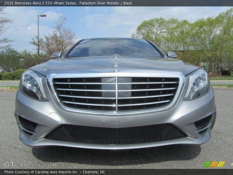 Palladium Silver Metallic / Black 2015 Mercedes-Benz S 550 4Matic Sedan