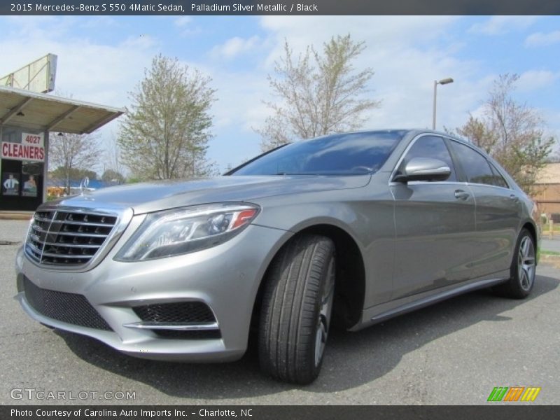 Palladium Silver Metallic / Black 2015 Mercedes-Benz S 550 4Matic Sedan