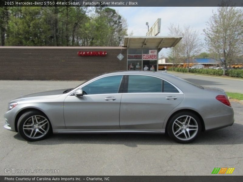 Palladium Silver Metallic / Black 2015 Mercedes-Benz S 550 4Matic Sedan