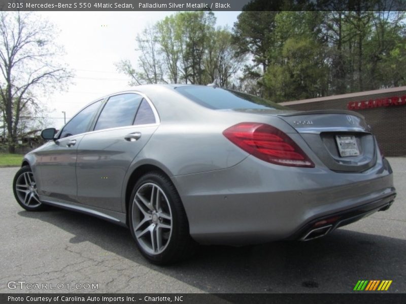 Palladium Silver Metallic / Black 2015 Mercedes-Benz S 550 4Matic Sedan
