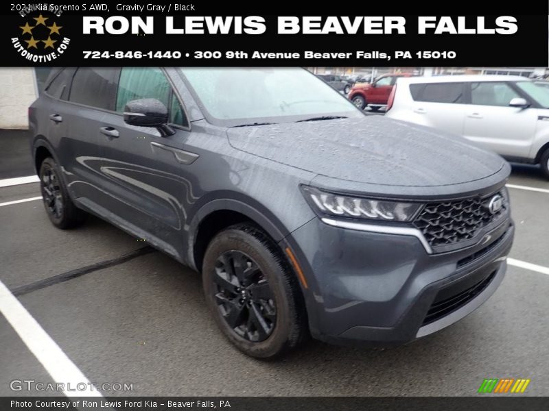 Gravity Gray / Black 2021 Kia Sorento S AWD