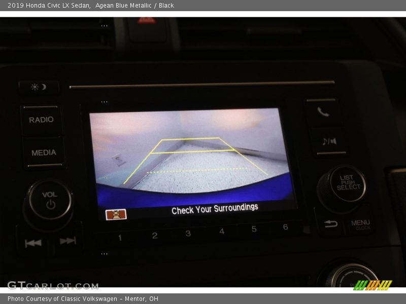 Agean Blue Metallic / Black 2019 Honda Civic LX Sedan