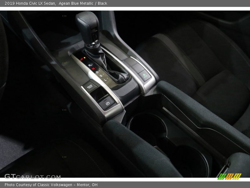 Agean Blue Metallic / Black 2019 Honda Civic LX Sedan