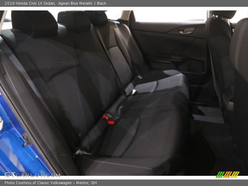 Agean Blue Metallic / Black 2019 Honda Civic LX Sedan