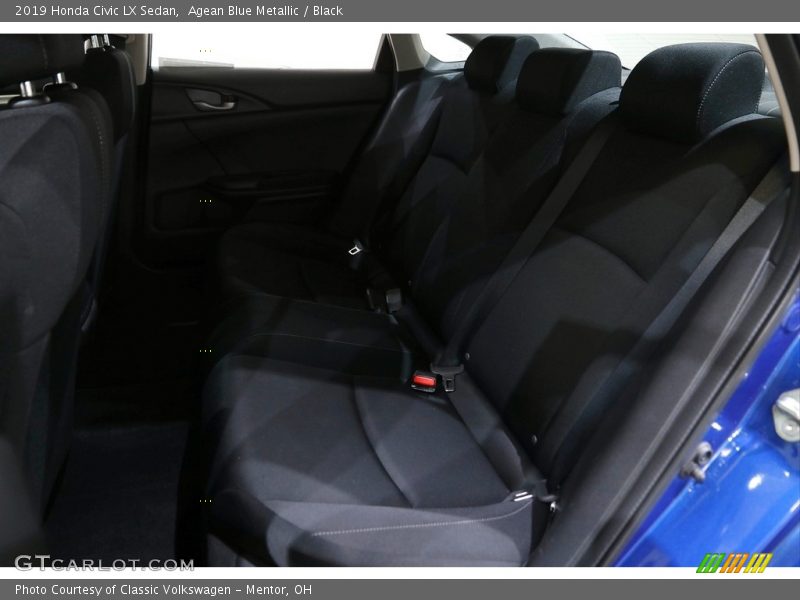 Agean Blue Metallic / Black 2019 Honda Civic LX Sedan