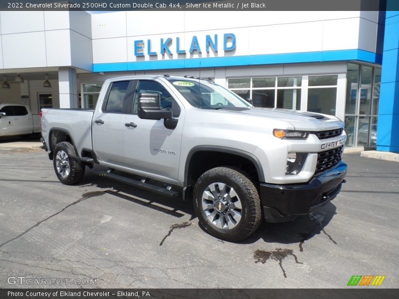 Silver Ice Metallic / Jet Black 2022 Chevrolet Silverado 2500HD Custom Double Cab 4x4