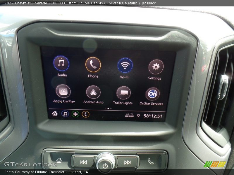 Silver Ice Metallic / Jet Black 2022 Chevrolet Silverado 2500HD Custom Double Cab 4x4