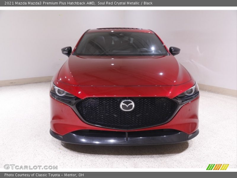 Soul Red Crystal Metallic / Black 2021 Mazda Mazda3 Premium Plus Hatchback AWD