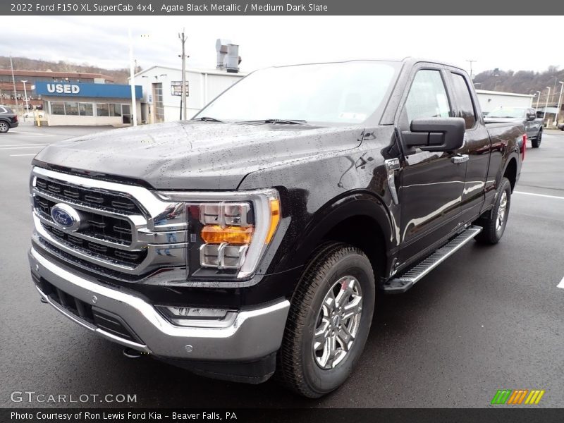 Agate Black Metallic / Medium Dark Slate 2022 Ford F150 XL SuperCab 4x4