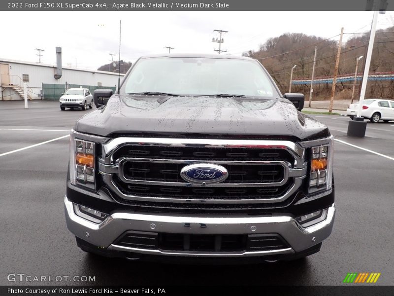 Agate Black Metallic / Medium Dark Slate 2022 Ford F150 XL SuperCab 4x4